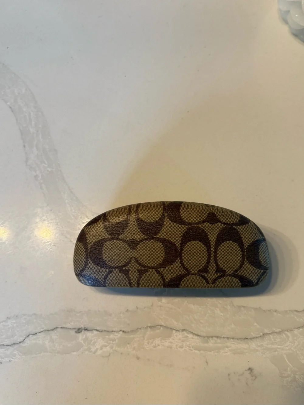 Coach Signature Canvas Eyeglass Case in Brown and Dark Brown